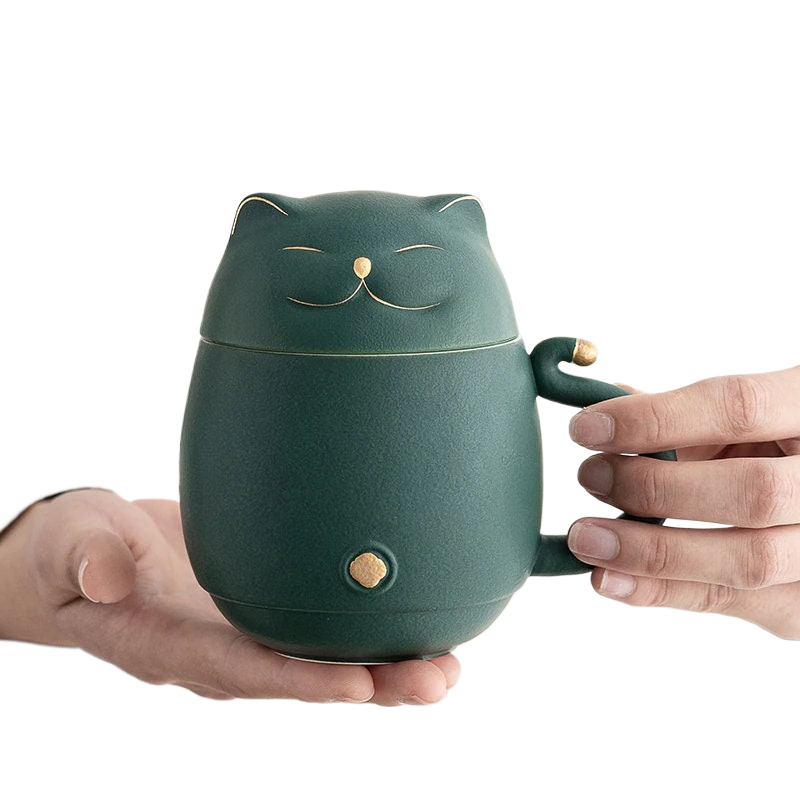 Niedlicher handgefertigter großer Reise-Kaffeebecher