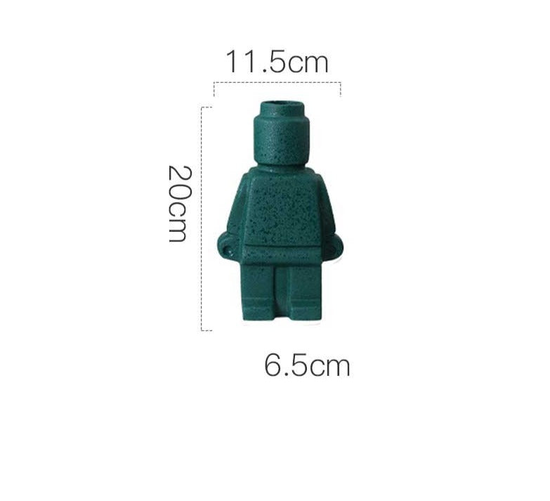 Frendorf | UniqueDisplay - Gepunktete Robot Blumenvasenfigur