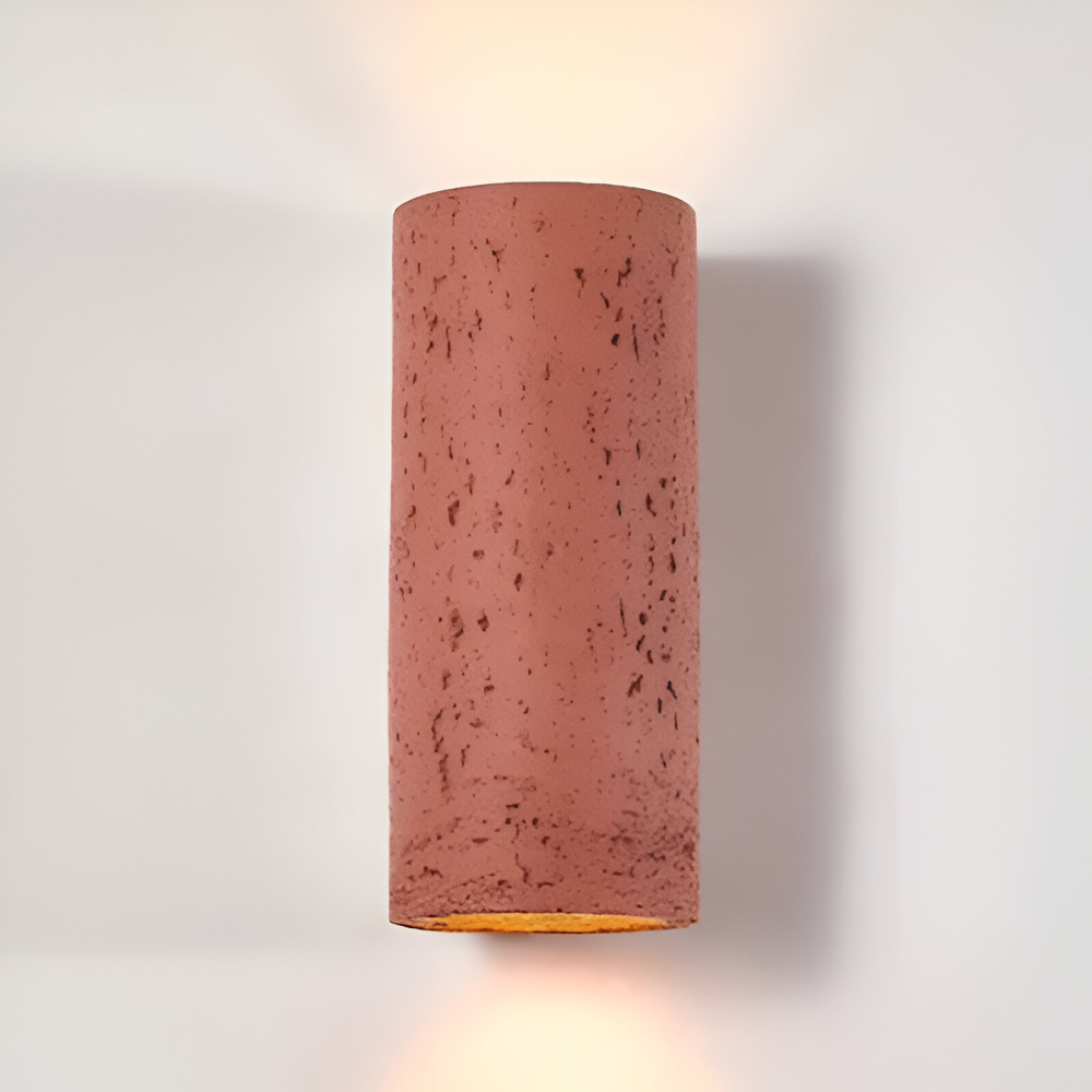 Frendorf | Zylinder Tube Wandleuchte - Wabi Sabi Stone Wall Sconce - Wandstrahler LED Beleuchtung