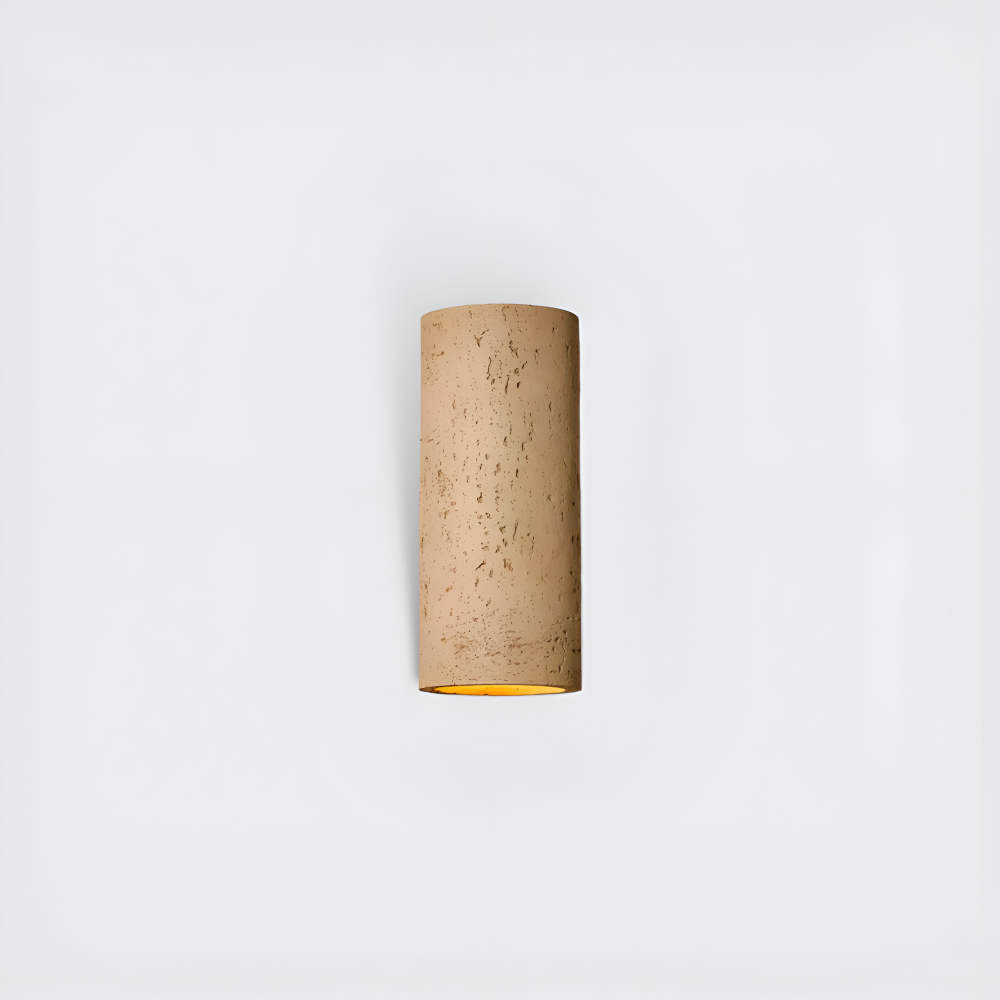 Frendorf | Zylinder Tube Wandleuchte - Wabi Sabi Stone Wall Sconce - Wandstrahler LED Beleuchtung