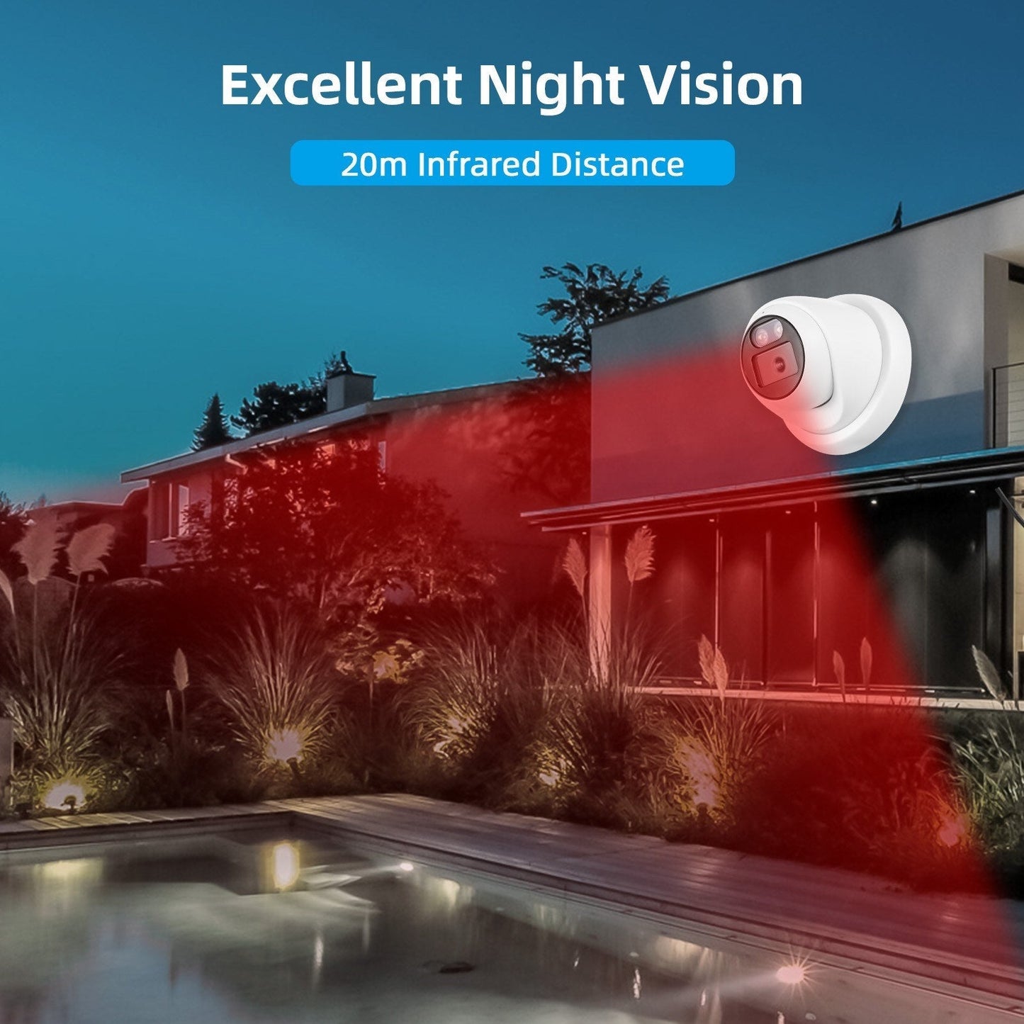 8MP POE IP Sicherheitskamera Monitor