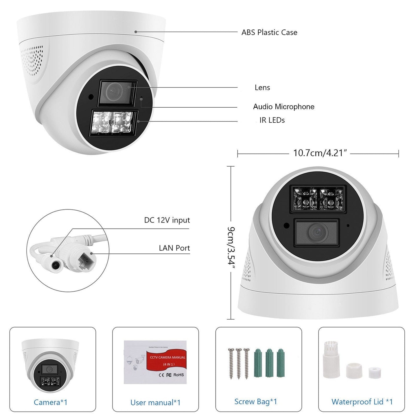 4MP POE IP-Sicherheitskamerasystem