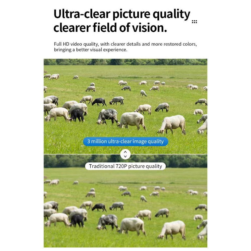 3MP Solar-WLAN-Überwachungskamera mit Wandhalterung & Solarpanel