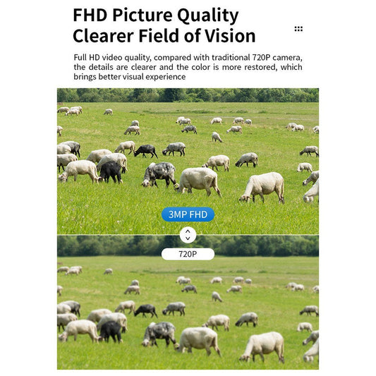 3MP Solarbetriebene Smart WiFi Sicherheitskamera mit Wandhalterung und drahtloser Überwachung