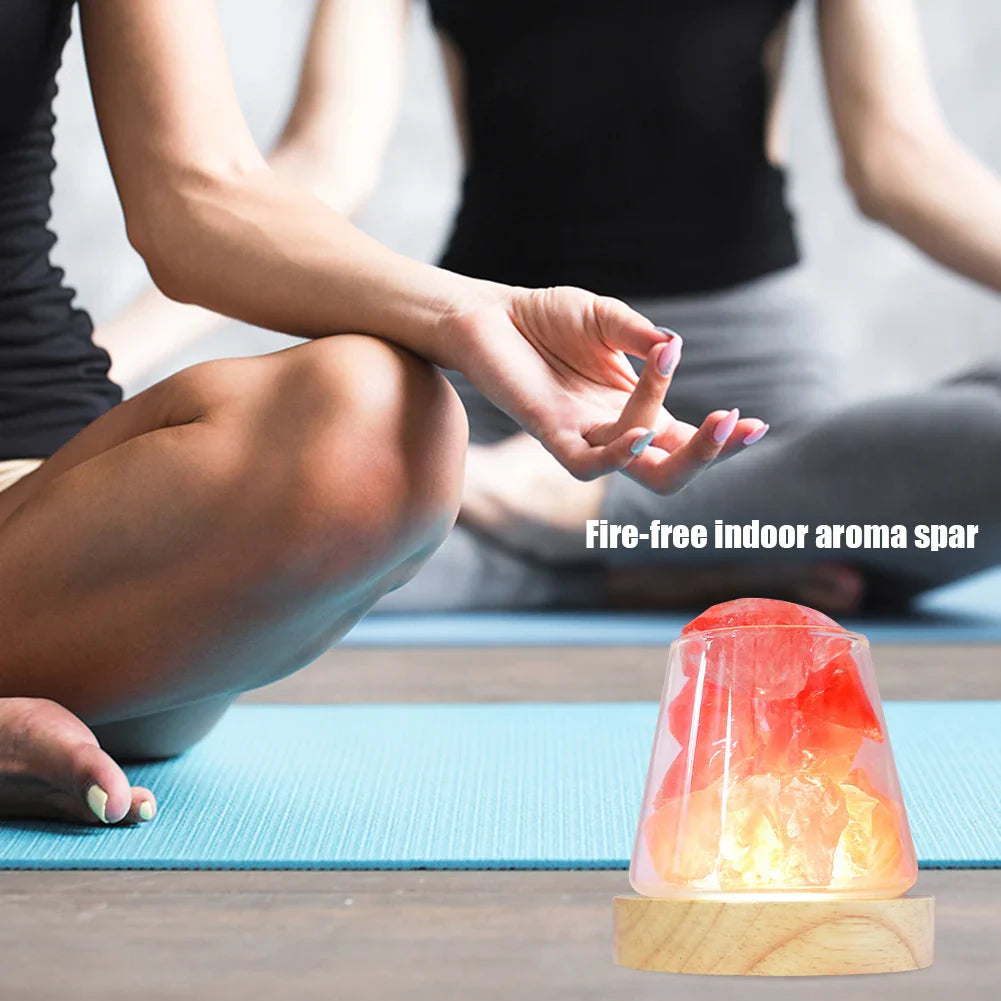 Himalaya Salzlampe - Kristall Nachtlicht & ätherisches Öl Diffusor