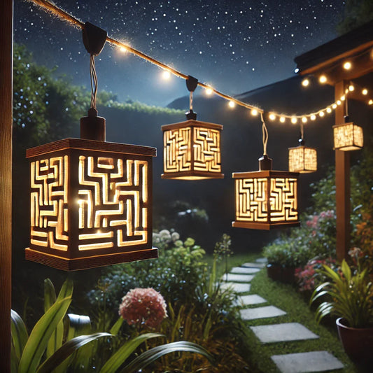 Frendorf | 10 LED Holzhaus Lichterkette - 2,1 m warme und gemütliche dekorative Lichter für Weihnachten, Partys und Wohnkultur - Batteriebetrieben, langlebig und perfekt für eine festliche Atmosphäre drinnen