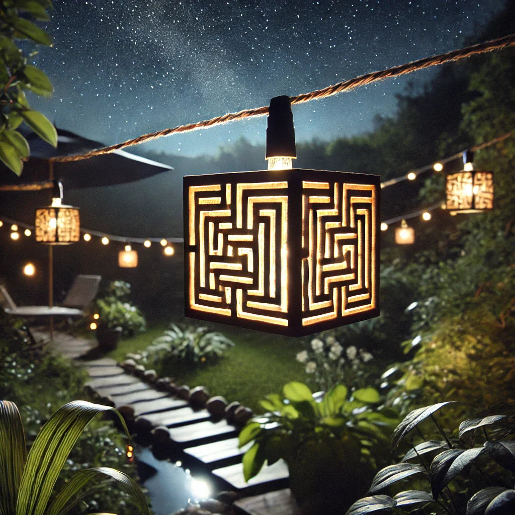 Frendorf | 10 LED Holzhaus Lichterkette - 2,1 m warme und gemütliche dekorative Lichter für Weihnachten, Partys und Wohnkultur - Batteriebetrieben, langlebig und perfekt für eine festliche Atmosphäre drinnen