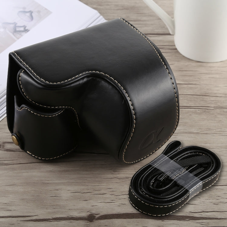Frendorf | Volledige Body Camera PU Leren Hoes Tas met Band voor Sony A6300(Zwart)