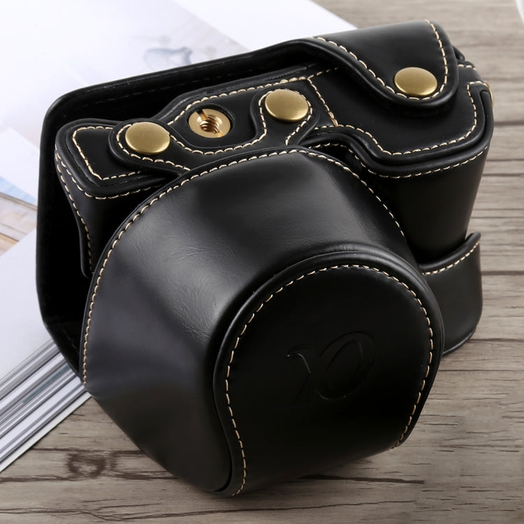 Frendorf | Volledige Body Camera PU Leren Hoes Tas met Band voor Sony A6300(Zwart)