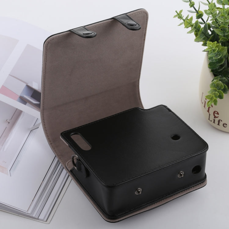 Frendorf | Retro-Stil Vollkörpers Kamera PU Leder Tasche mit strap für FUJIFILM instax SQUARE SQ6 (Schwarz)