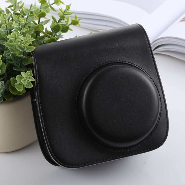 Frendorf | Retro Stijl Volledige Body Camera PU Lederen Case Tas met Strap voor FUJIFILM instax mini 9 / mini 8+ / mini 8(Zwart)