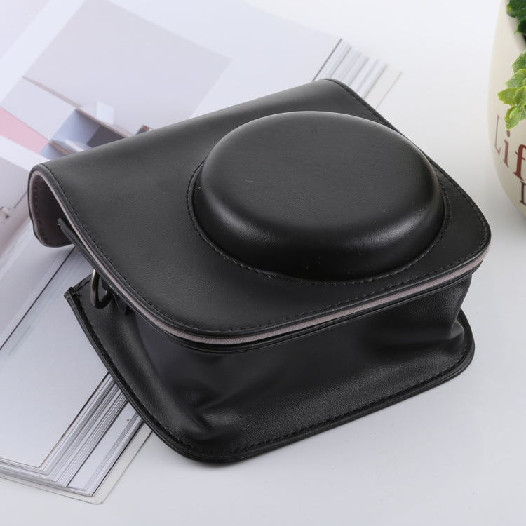 Frendorf | Retro Stijl Volledige Body Camera PU Lederen Case Tas met Strap voor FUJIFILM instax mini 9 / mini 8+ / mini 8(Zwart)