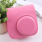 Frendorf | Retro-Stil Vollkörper Kamera PU-Leder Tasche mit Tragegurt für FUJIFILM instax mini 9 / mini 8+ / mini 8 (Pink)