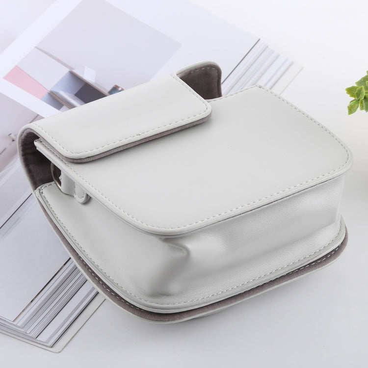Frendorf | Retro Stijl Volledig Lichaam Camera PU Leren Hoes Tas met Band voor FUJIFILM instax mini 9 / mini 8+ / mini 8 (Wit)