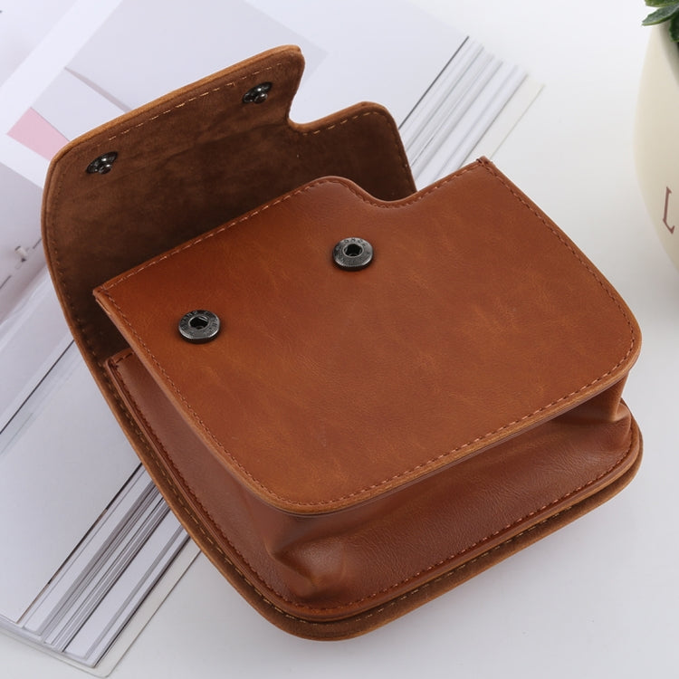 Frendorf | Retro stijl volledige body camera PU leren hoes tas met riem voor FUJIFILM instax mini 9 / mini 8+ / mini 8 (Bruin)