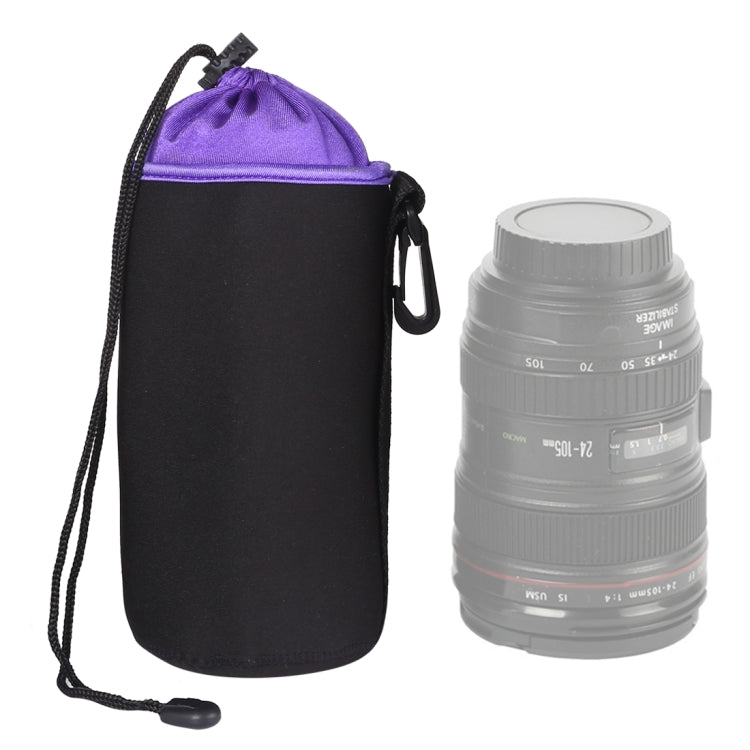 Frendorf | SLR Kamera Objektiv Tasche Mikro Einzel Objektiv Tasche Objektiv Innentasche Wasserfest Schutzcase Plus Samt Verdickung, Durchmesser: 10cm, Höhe: 18cm (Lila)