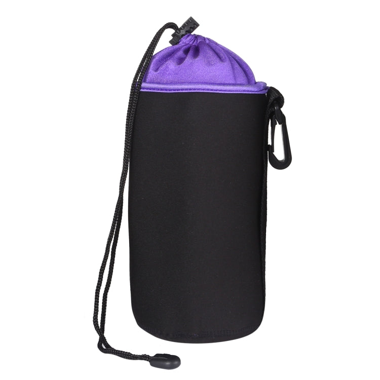 Frendorf | SLR Kamera Objektiv Tasche Mikro Einzel Objektiv Tasche Objektiv Innentasche Wasserfest Schutzcase Plus Samt Verdickung, Durchmesser: 10cm, Höhe: 18cm (Lila)