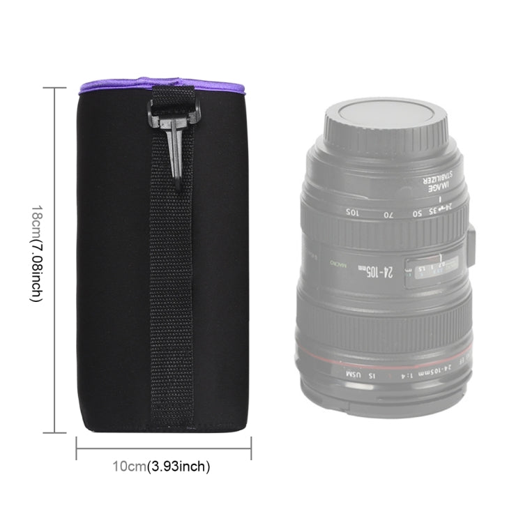 Frendorf | SLR Kamera Objektiv Tasche Mikro Einzel Objektiv Tasche Objektiv Innentasche Wasserfest Schutzcase Plus Samt Verdickung, Durchmesser: 10cm, Höhe: 18cm (Lila)