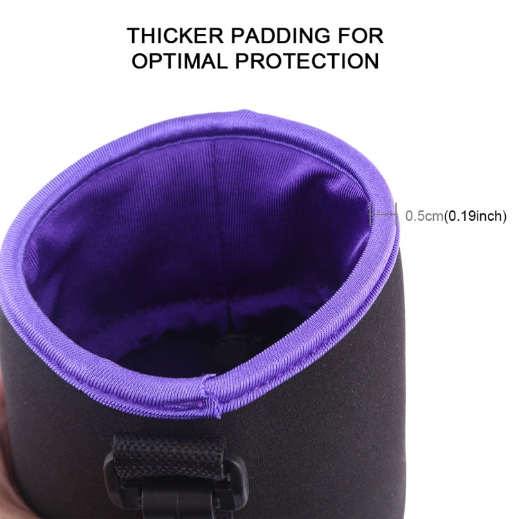 Frendorf | SLR Kamera Objektiv Tasche Mikro Einzel Objektiv Tasche Objektiv Innentasche Wasserfest Schutzcase Plus Samt Verdickung, Durchmesser: 10cm, Höhe: 18cm (Lila)