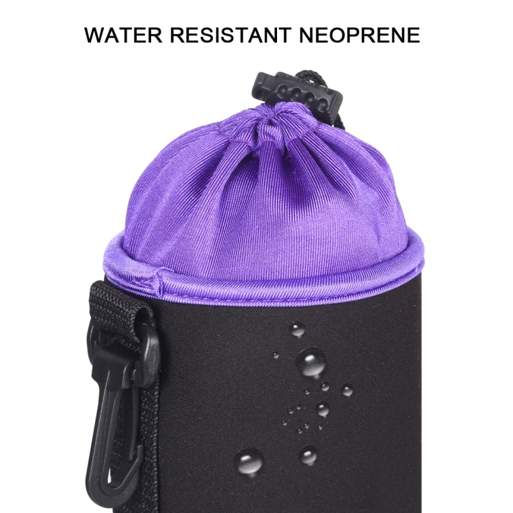 Frendorf | SLR Kamera Objektiv Tasche Mikro Einzel Objektiv Tasche Objektiv Innentasche Wasserfest Schutzcase Plus Samt Verdickung, Durchmesser: 10cm, Höhe: 18cm (Lila)