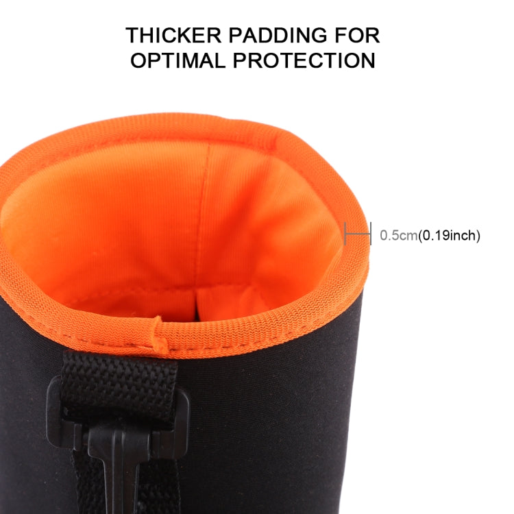 Frendorf | SLR Kamera Objektiv Tasche Mikro Einzel Objektiv Tasche Innen Bile Tasche Wasserdicht Schutzhülle Plus Samt Verdickung, Durchmesser: 10cm, Höhe: 14cm(Orange)
