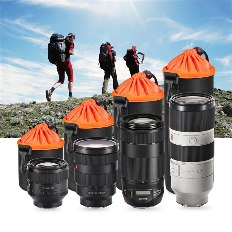 Frendorf | SLR Kamera Objektiv Tasche Mikro Einzel Objektiv Tasche Innen Bile Tasche Wasserdicht Schutzhülle Plus Samt Verdickung, Durchmesser: 10cm, Höhe: 14cm(Orange)