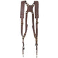 Frendorf | Quick Release Anti-Slip Dual Shoulder Leather Harness Camera Strap with Metal Hook for SLR / DSLR Cameras(Brown)