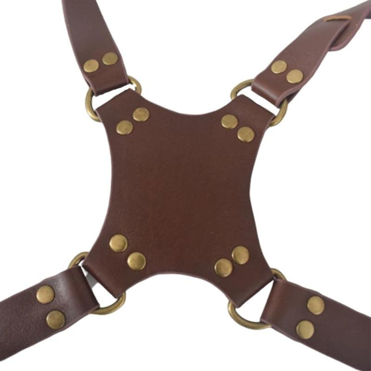 Frendorf | Quick Release Anti-Slip Dual Shoulder Leather Harness Camera Strap with Metal Hook for SLR / DSLR Cameras(Brown)