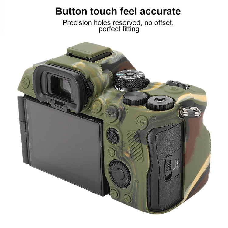 Frendorf | Für Sony ILCE-7RM5 / Alpha 7R V Weicher Silikon Schutzfall (Tarnung)
