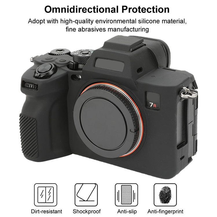 Frendorf | Voor Sony ILCE-7RM5 / Alpha 7R V Zachte Siliconen Beschermhoes (Zwart)