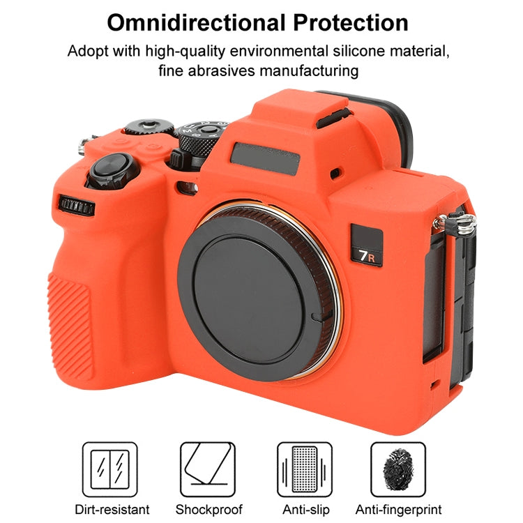Frendorf | Für Sony ILCE-7RM5 / Alpha 7R V Soft Silikon Schutzhülle (Orange)