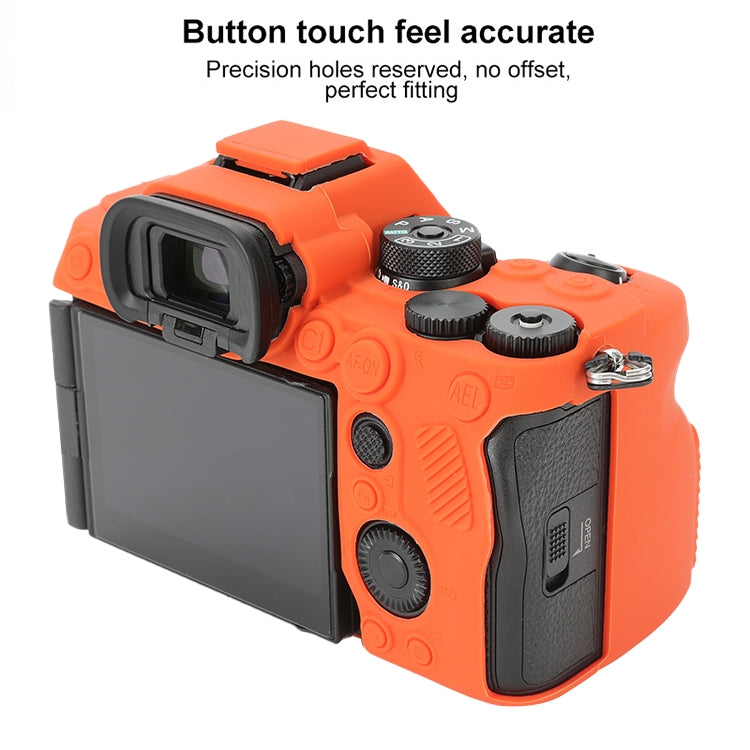 Frendorf | Für Sony ILCE-7RM5 / Alpha 7R V Soft Silikon Schutzhülle (Orange)