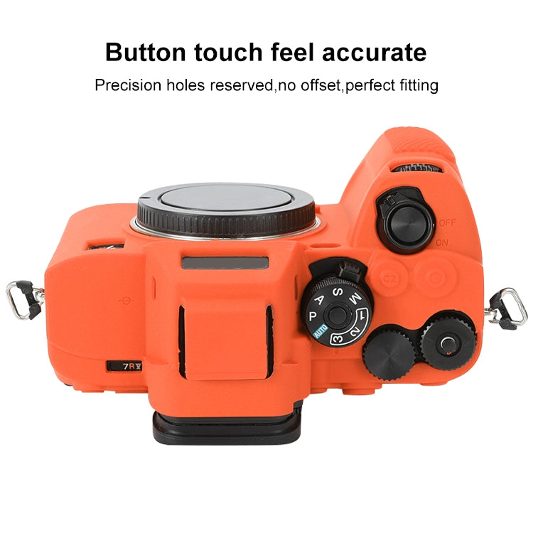Frendorf | Für Sony ILCE-7RM5 / Alpha 7R V Soft Silikon Schutzhülle (Orange)