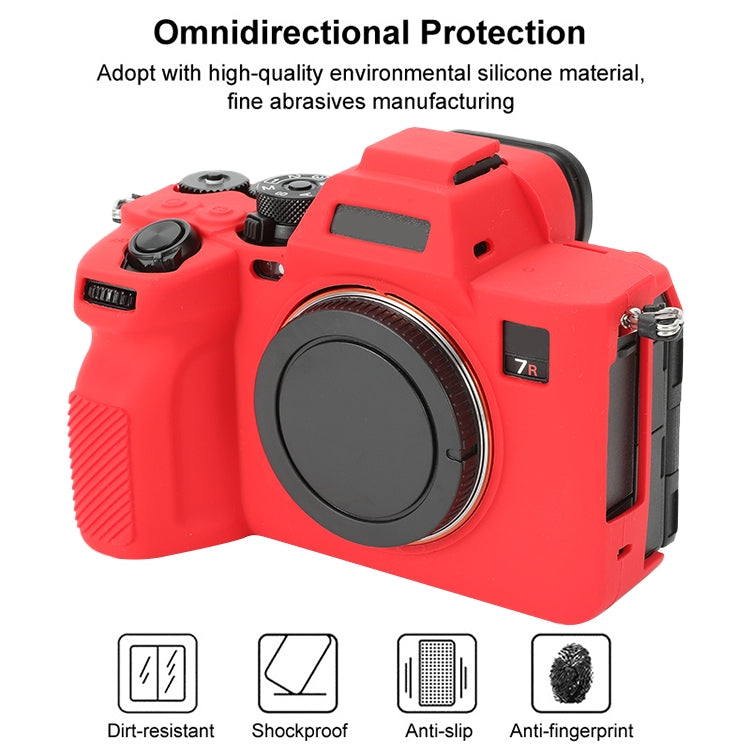 Frendorf | Für Sony ILCE-7RM5 / Alpha 7R V Weiche Silikon-Schutzhülle (Rot)