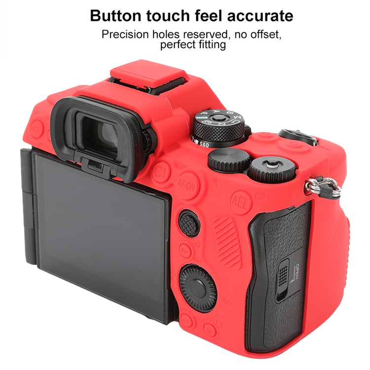 Frendorf | Für Sony ILCE-7RM5 / Alpha 7R V Weiche Silikon-Schutzhülle (Rot)