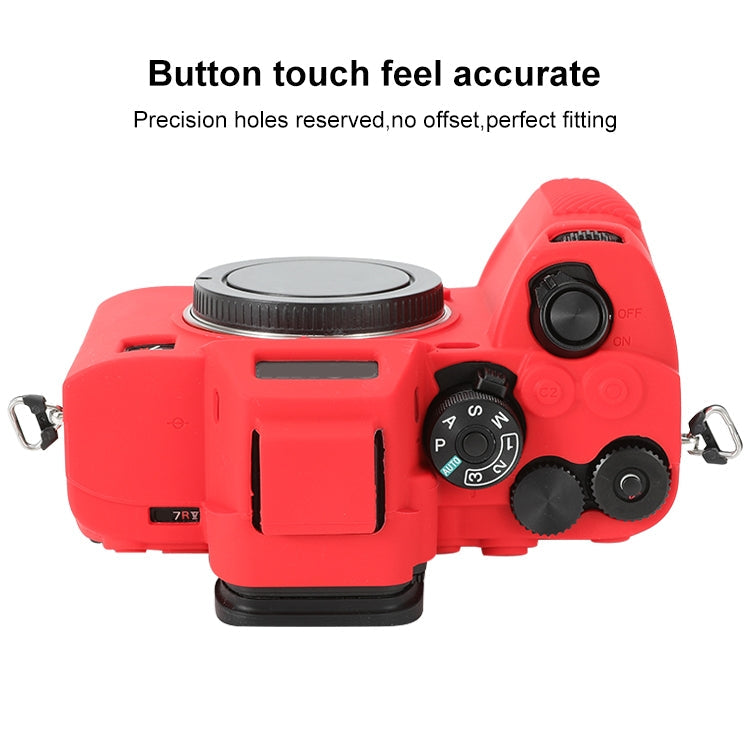 Frendorf | Für Sony ILCE-7RM5 / Alpha 7R V Weiche Silikon-Schutzhülle (Rot)