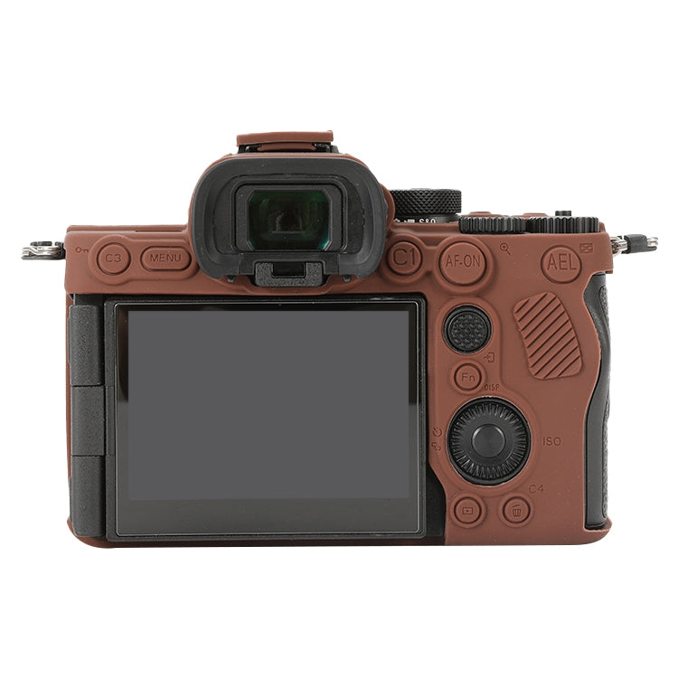 Frendorf | Für Sony ILCE-7RM5 / Alpha 7R V weiche Silikon-Schutzhülle (Kaffee)