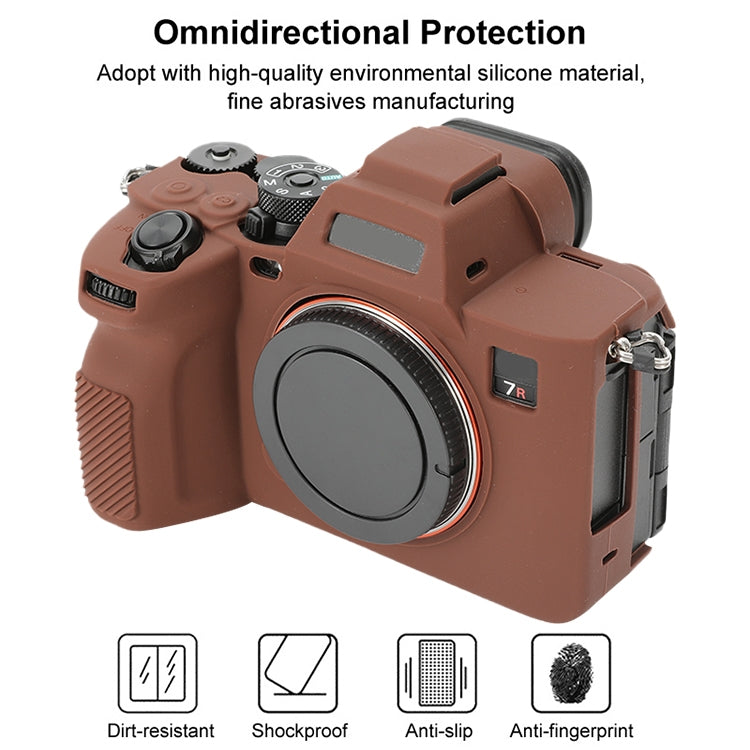 Frendorf | Für Sony ILCE-7RM5 / Alpha 7R V weiche Silikon-Schutzhülle (Kaffee)