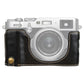 Frendorf | 1/4 inch Draad PU Lederen Camera Half Case Basis voor FUJIFILM X100V (Zwart)