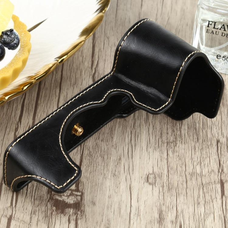 Frendorf | 1/4 inch Draad PU Leer Camera Halve Case Basis voor FUJIFILM X-S10 (Zwart)