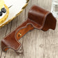 Frendorf | 1/4 inch Draad PU Lederen Camera Halve Case Basis voor FUJIFILM X-S10 (Koffie)