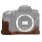 Frendorf | 1/4 inch Draad PU Leer Camera Half Casus Basis voor Canon EOS 90D (Koffie)