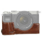 Frendorf | 1/4 inch Draad PU Leer Camera Halfschaal Basis voor Sony ILCE-7C/A7C (Koffie)