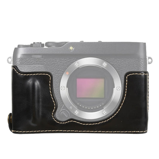 Frendorf | 1/4 inch Draad PU Leer Camera Halve Case Basis voor FUJIFILM XE4 (Zwart)