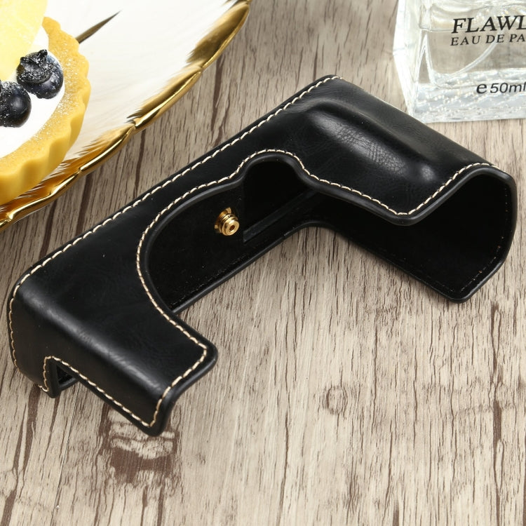 Frendorf | 1/4 inch Draad PU Leer Camera Halve Case Basis voor FUJIFILM XE4 (Zwart)