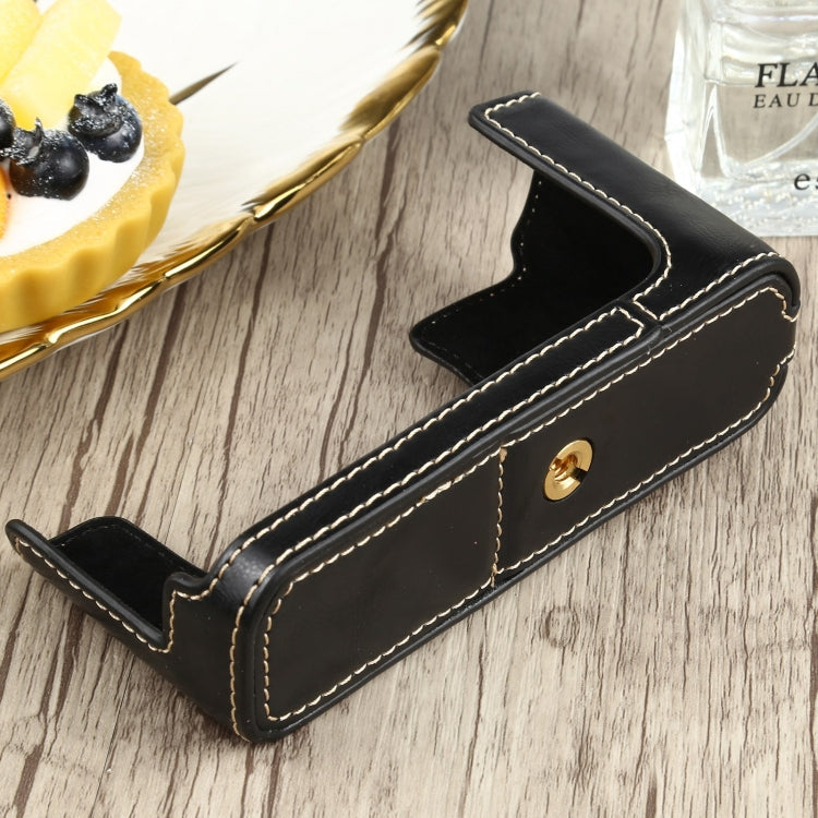 Frendorf | 1/4 inch Draad PU Leer Camera Halve Case Basis voor FUJIFILM XE4 (Zwart)