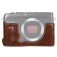 Frendorf | 1/4 inch Draad PU Lederen Camera Halve Case Basis voor FUJIFILM XE4 (Koffie)