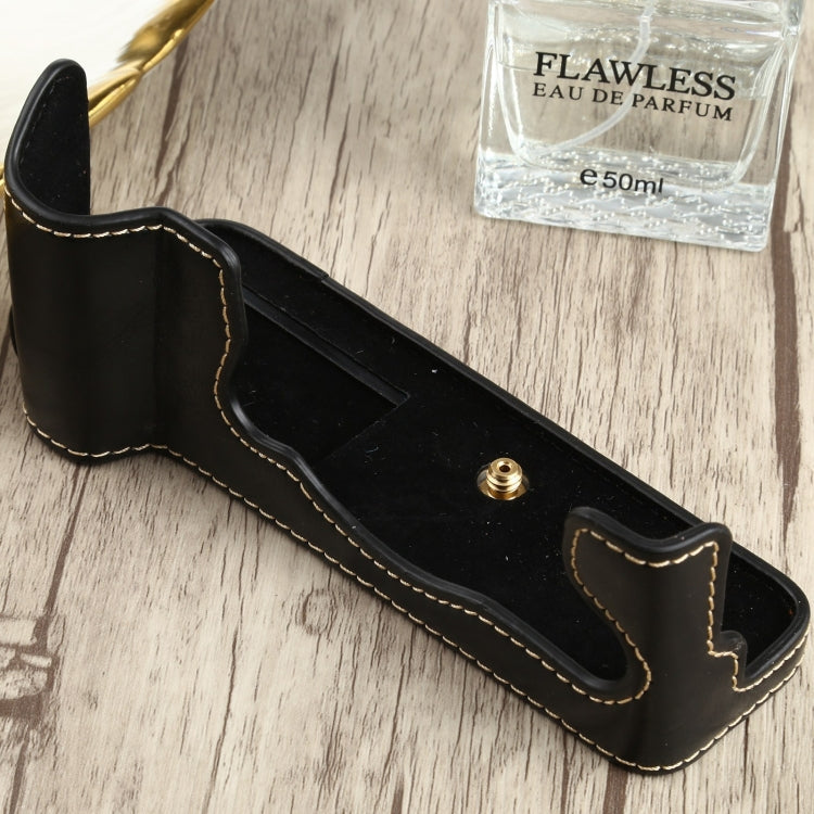 Frendorf | 1/4 inch Draad PU Lederen Camera Half Case Basis voor FUJIFILM X-T4 (Zwart)