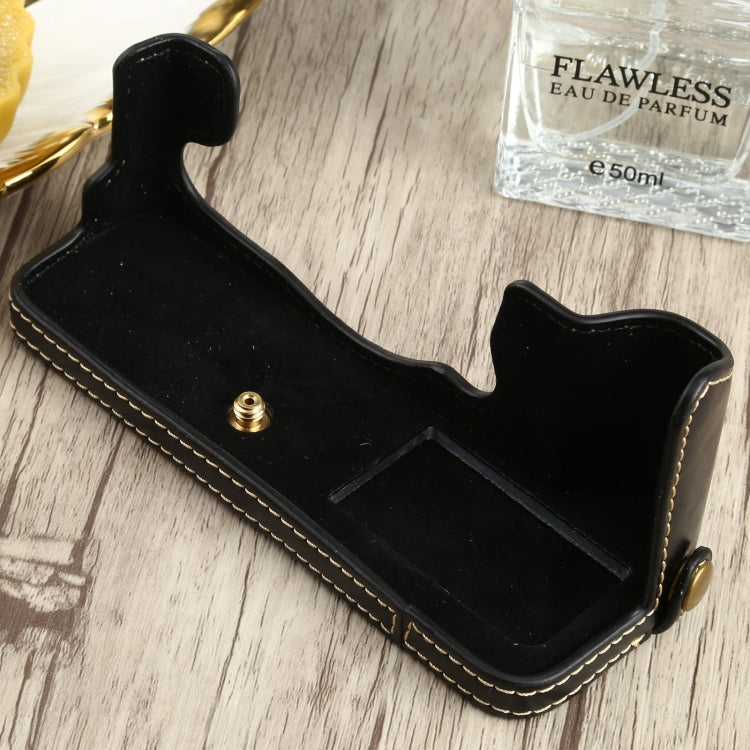 Frendorf | 1/4 inch Draad PU Lederen Camera Half Case Basis voor FUJIFILM X-T4 (Zwart)