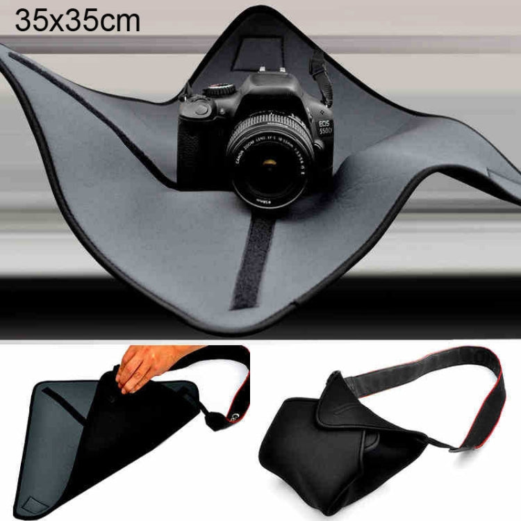 Frendorf | Schockfester Neoprenbeutel Magischer Wickeldecke für Canon / Nikon / Sony Kameraobjektiv, Größe: 35 x 35cm